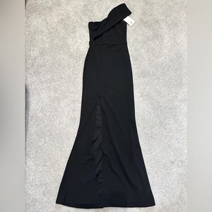 Missguided Black One Shoulder Maxi Dress. NWT!